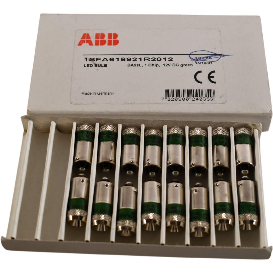Pack of 16 NEW ABB 1SFA616921R2012 KA2 Ba9s LED Capsule Bulb 1.8 W(0.18W), Green