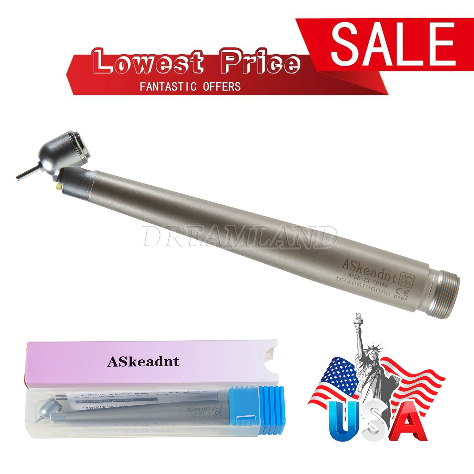 45° Surgical NSK PANA MAX Style Dental Pieza de mano alta velocidad 2Hole Borden