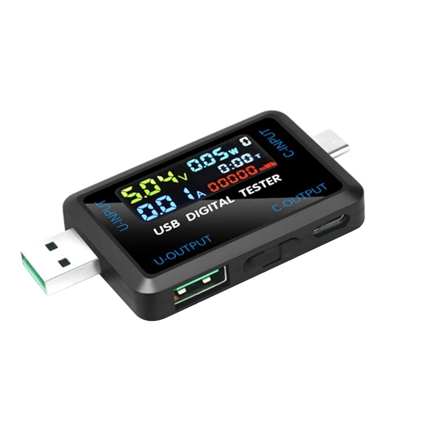 Portable USB C Voltmeter Current Meter Tester for Power Bank Charger Cable Test