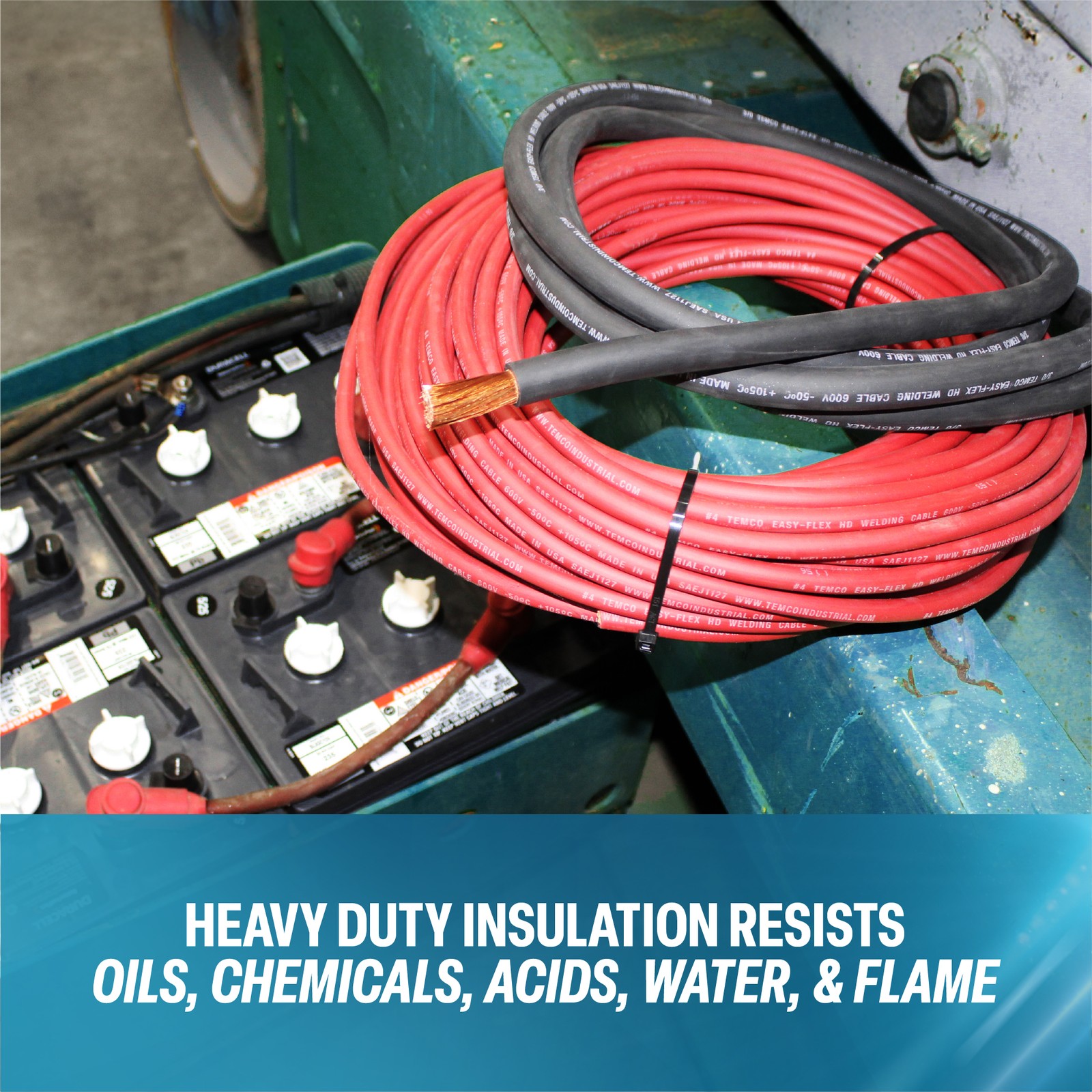 WELDING CABLE 2/0 RED 20′ FT BATTERY LEADS USA NEW Gauge Copper AWG Solar