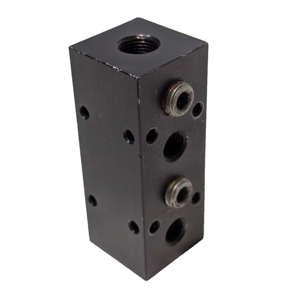 Jergens 61801 4-Station Pneumatic Hydraulic Aluminum Strip Manifold Block