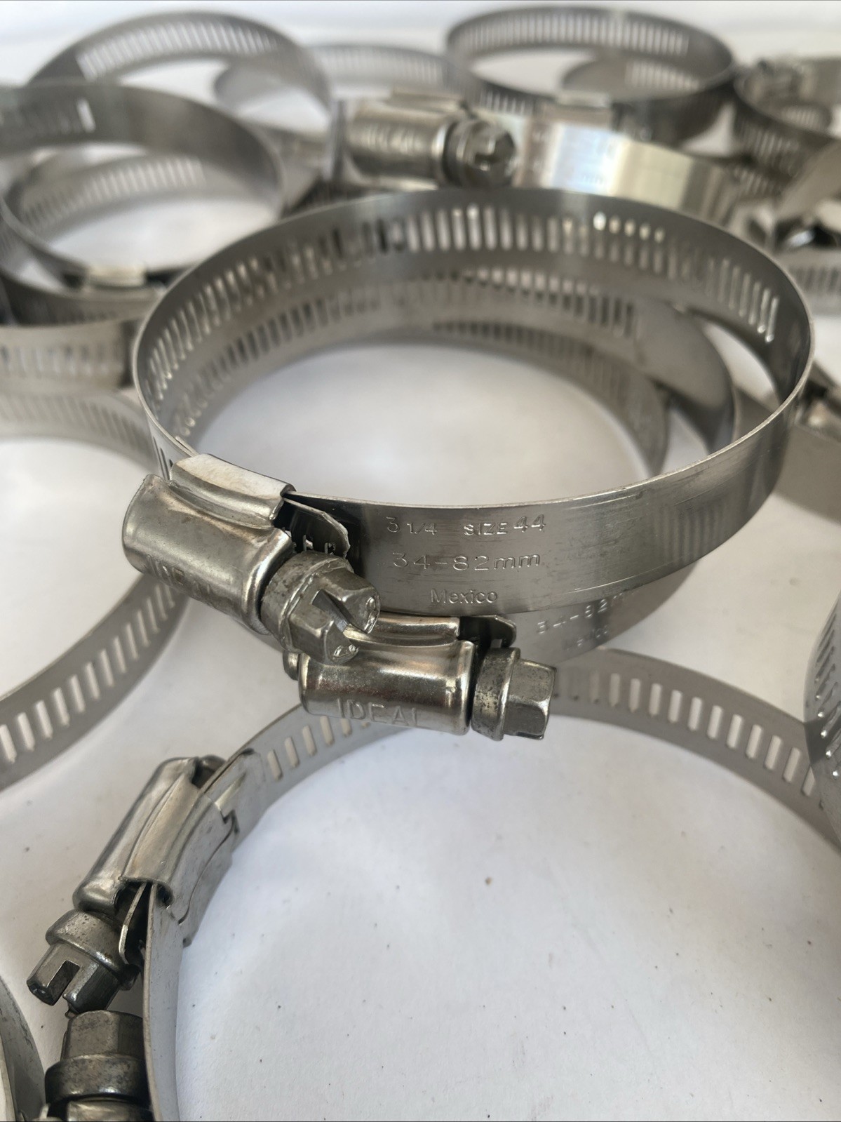 Ideal Tridon #44 Hose Clamp LOT OF 25 – 3-1/4” 34-82mm ALL STAINLESS 44 Mexico