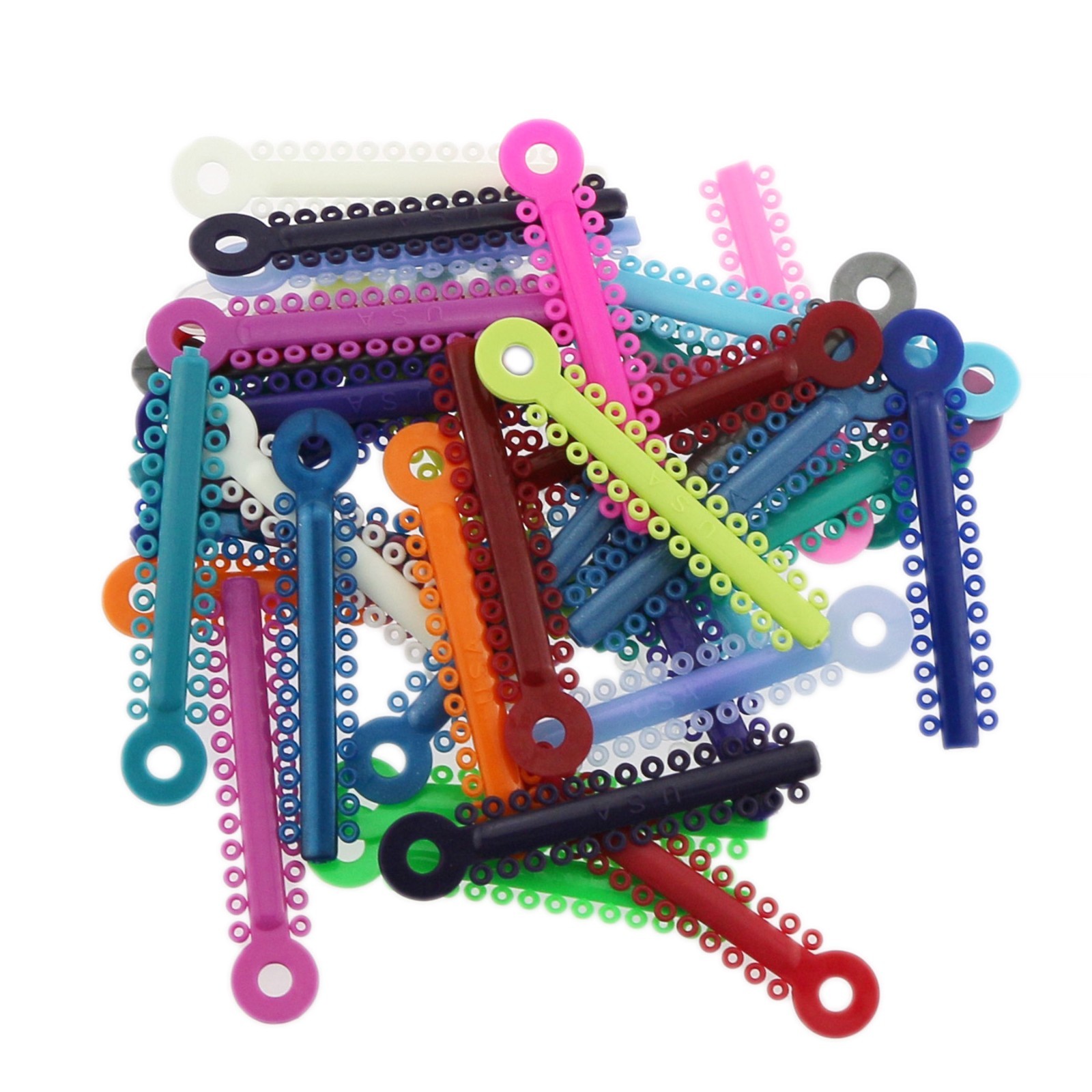 USA 1040Pcs/Bag Dental Orthodontic Ligature Ties Brackets Elastic Rubber Bands