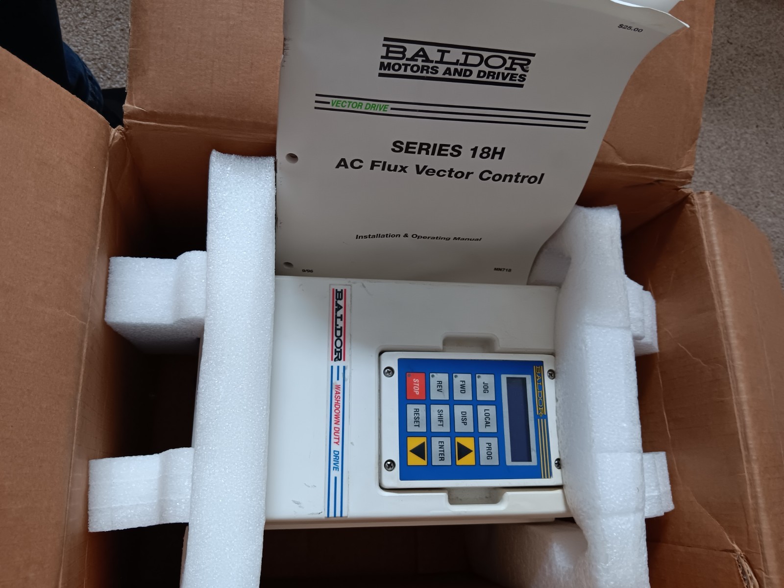 NEW BALDOR ID15H403-W AC VECTOR WASHDOWN DRIVE STILL IN ORIGINAL BOX