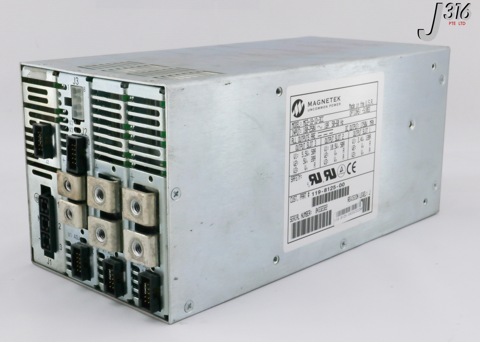 L30344 (LOT OF 10) MAGNETEK PS, 1750W, 3.4VDC-10.5VDC, 119-8125-00 MG3-1B-1D-3CC