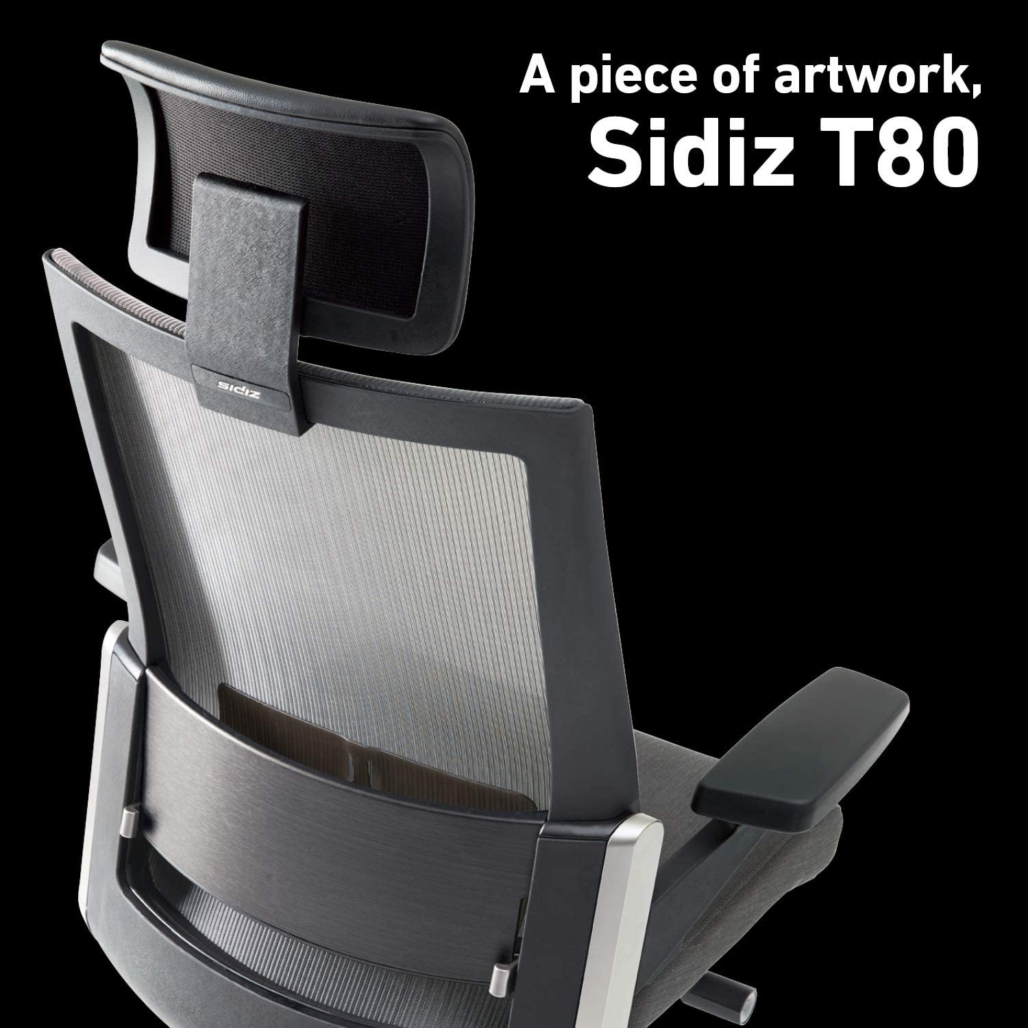 SIDIZ T80 Adjustable Ergonomic Office Desk Chair with Lumbar Support, Dark Grey