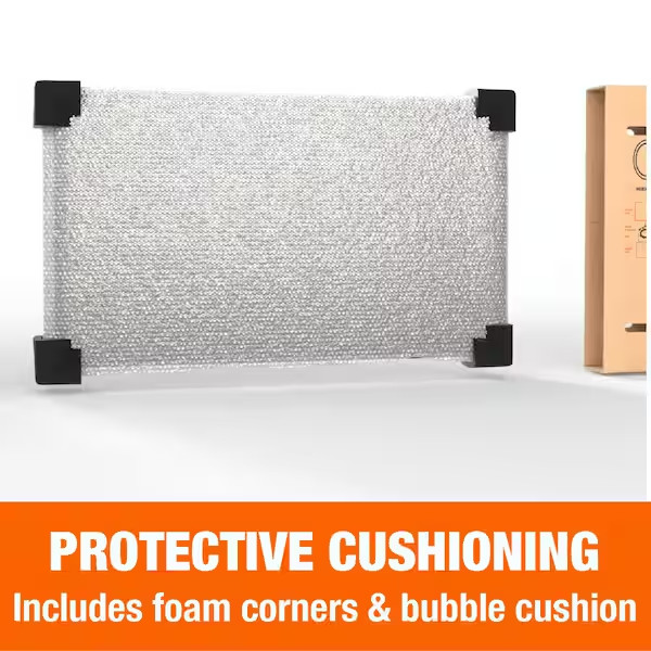 2 PACK Heavy Duty Adjustable Medium Size TV/Picture Moving Box with Cushioning