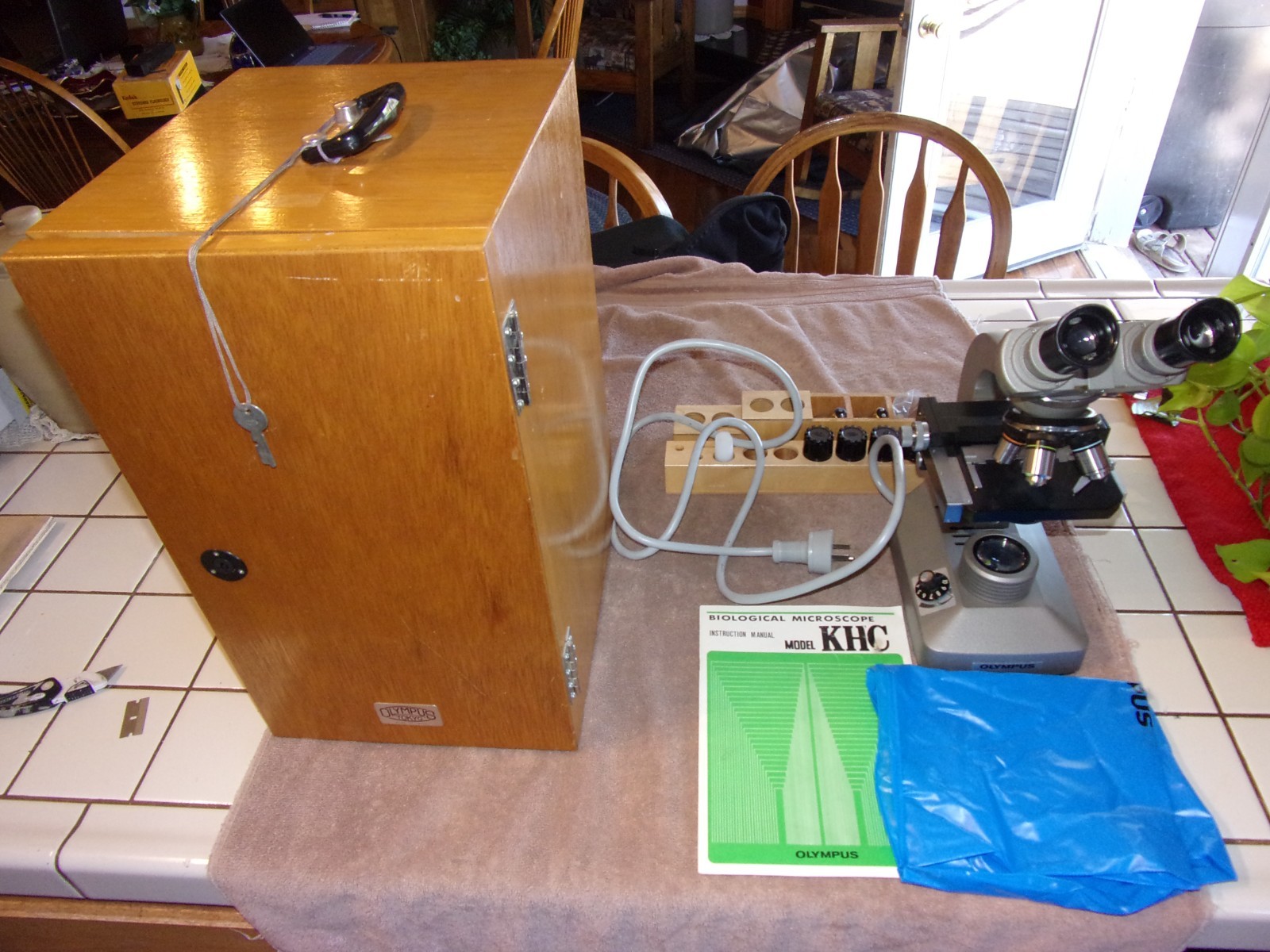 Olympus KHC Microscope With Case Instructions *Tested And Works Perfectly*