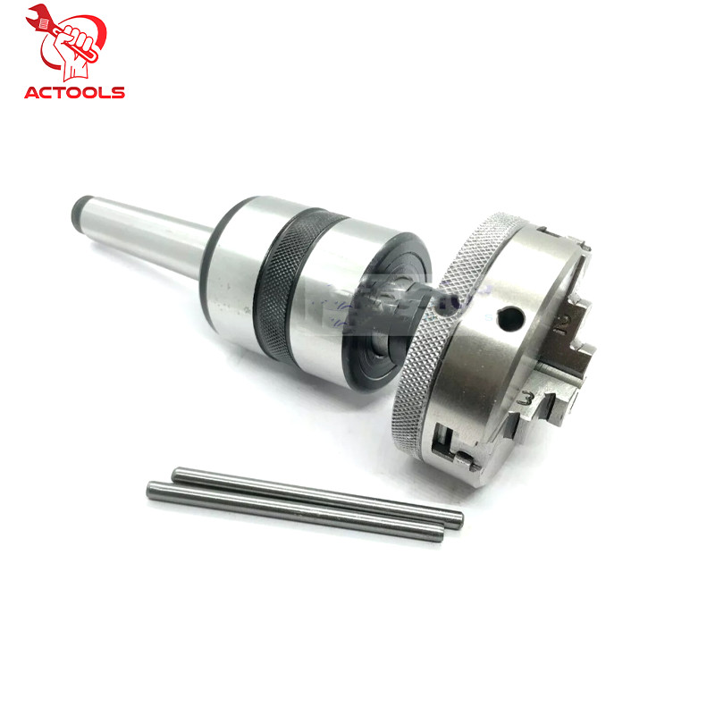 Revolving Center MT1 MT2,MT3 MT4 Shank+3Jaw Self Centering Reversible Chuck 65mm