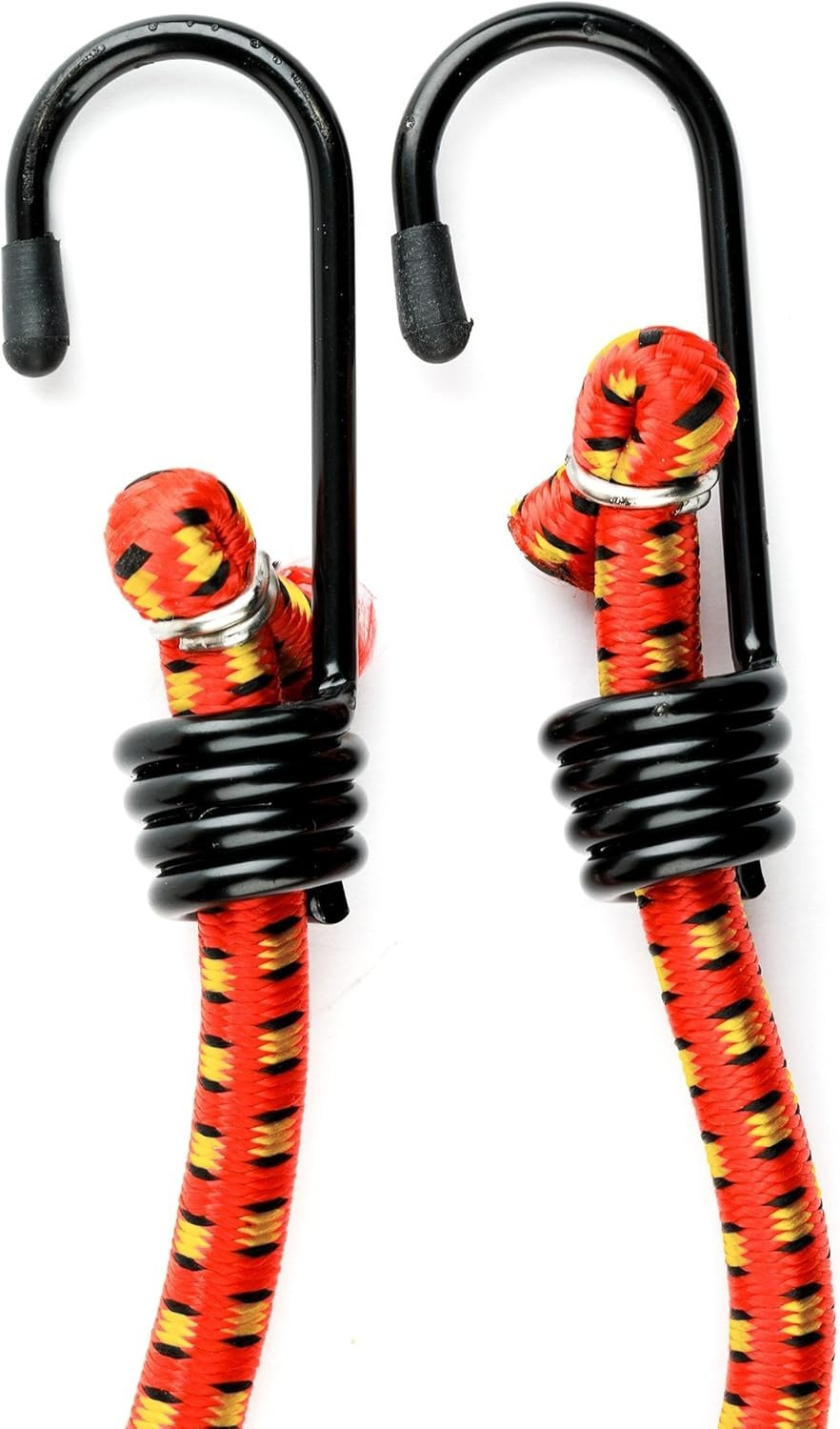 Essential 12-Inch Bungee Cords – 10-Pack Rubber with Adjustable Heavy-Duty Hooks