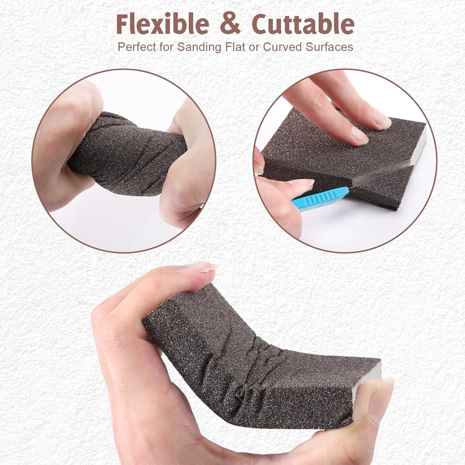 8PCS Sanding Sponge, Blocks of 60/80/120/220 Assorted Grits,…