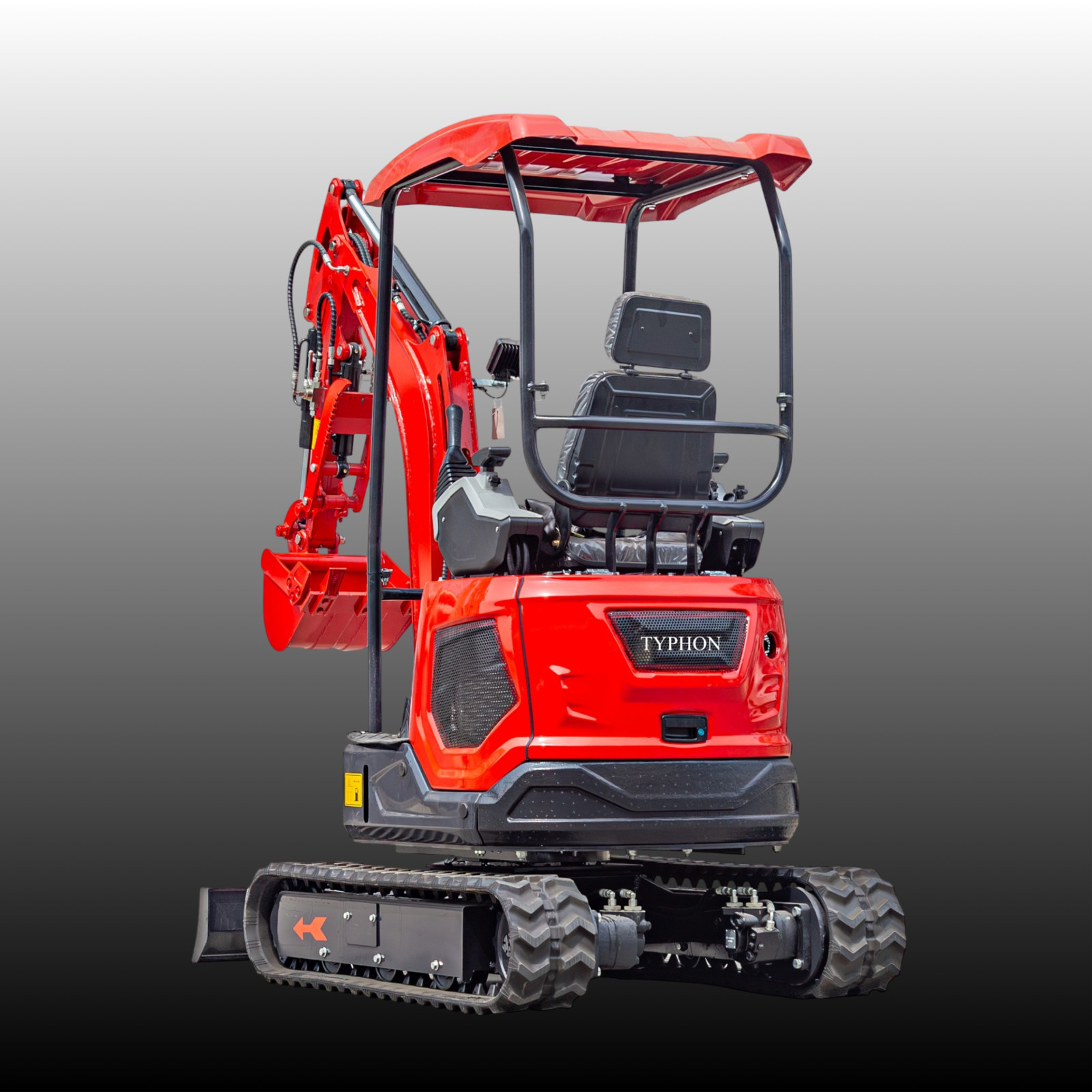 TYRANT 17 Mini Excavator Kubota D902 Engine Side Swing with 12 attachments