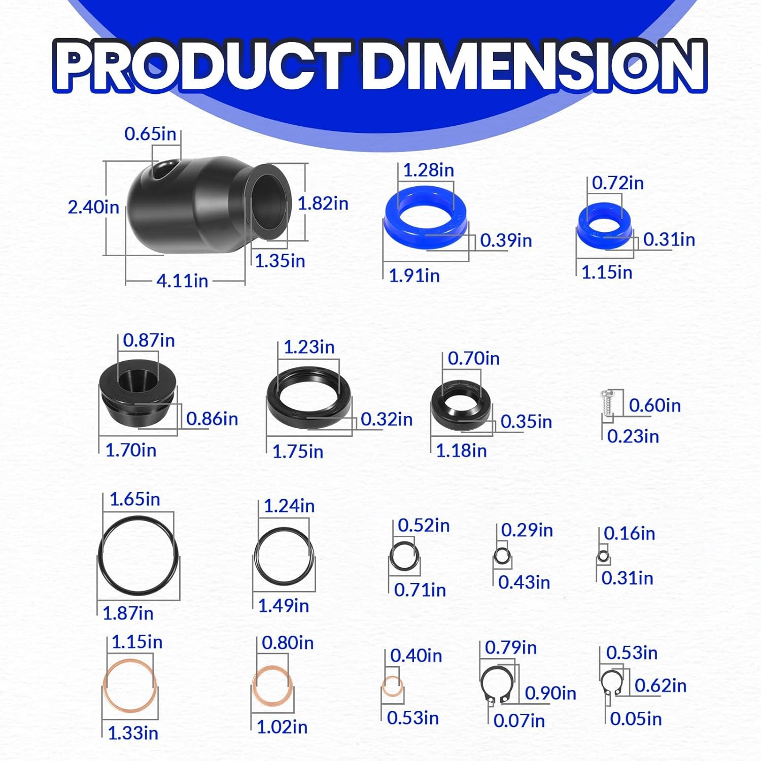 200064-901 Hydraulic Seal Rebuild Kit for Multiton Pallet Jack TM, M or J Series