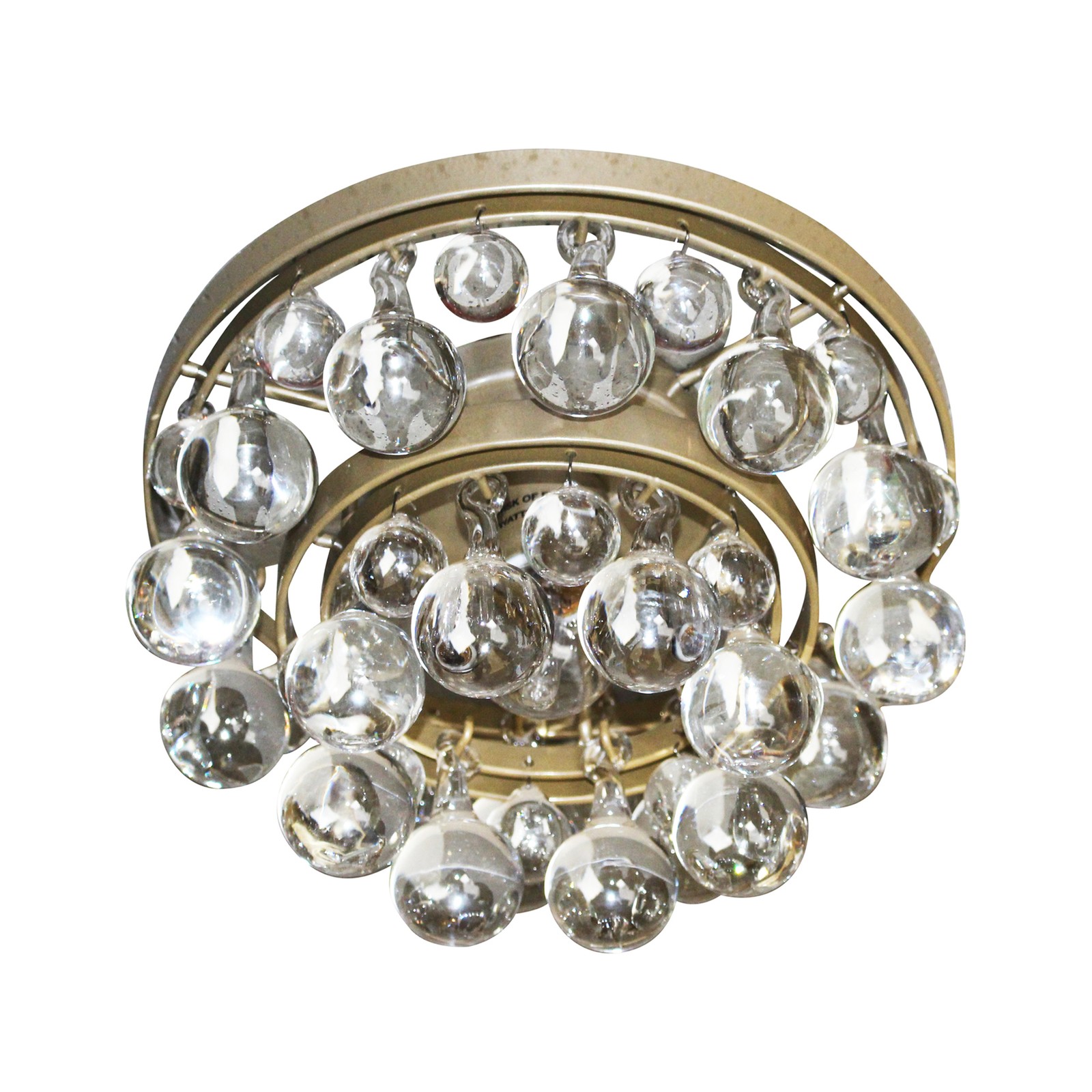 SCOTT LIGHTING C-2807 CEILING MT. LIGHT FIXTURE, GLASS DROPLETS MODERN LIGHTING