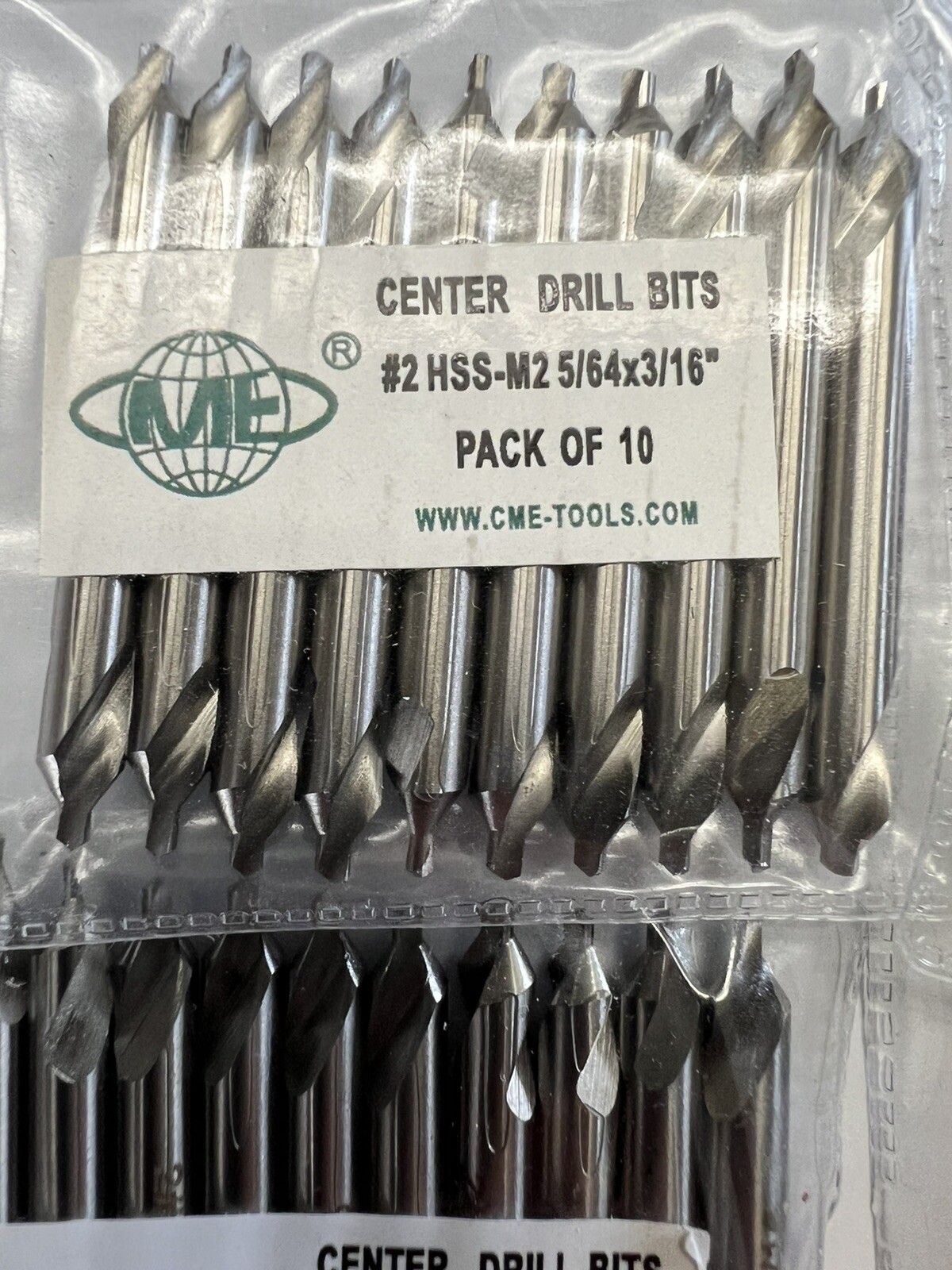 20pcs M2 HSS #2 center drills 5/64×3/16×1-7/8″ #530-200
