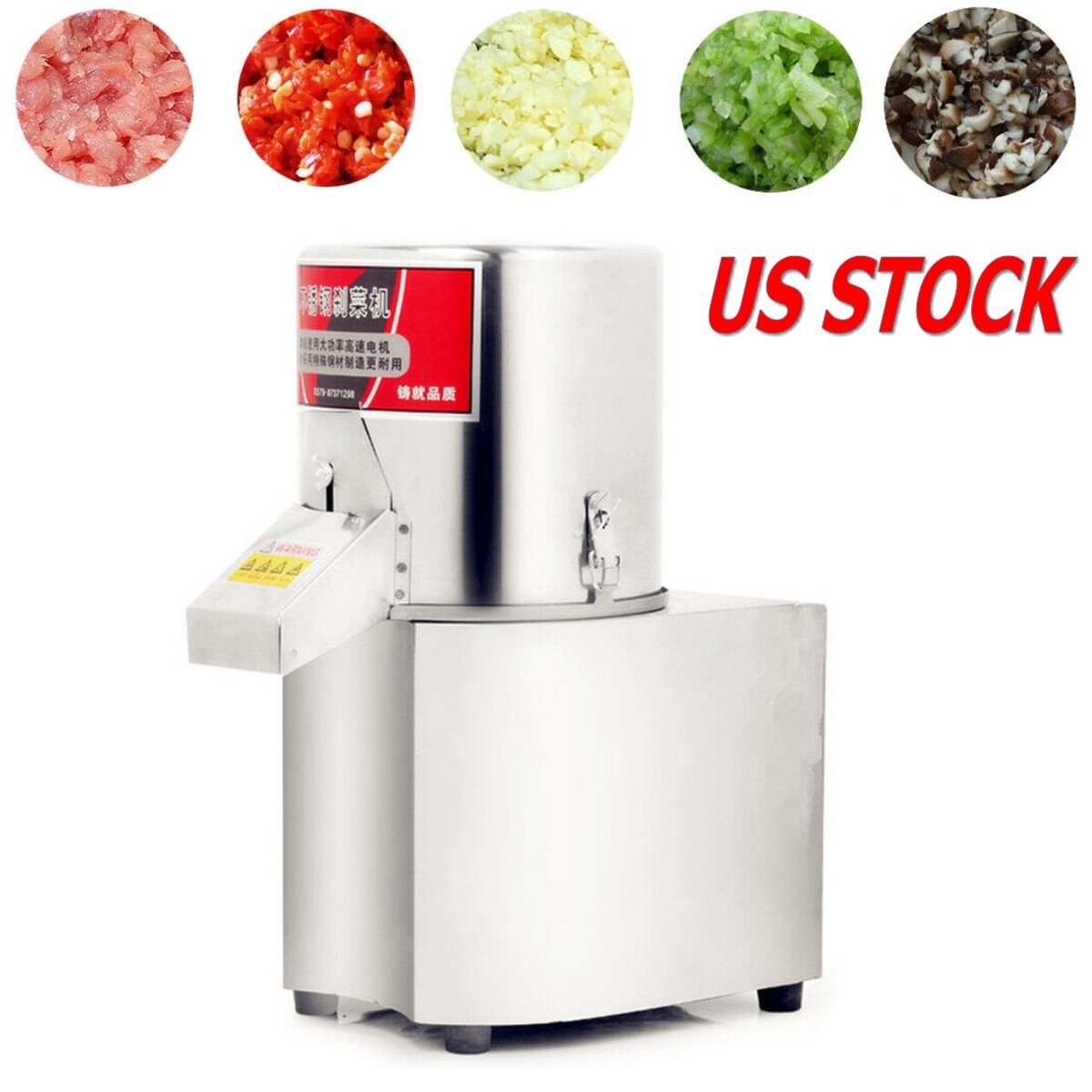 Commercial 110V 600W Food Processor Electric Vegetable Chopper Grinder Machine