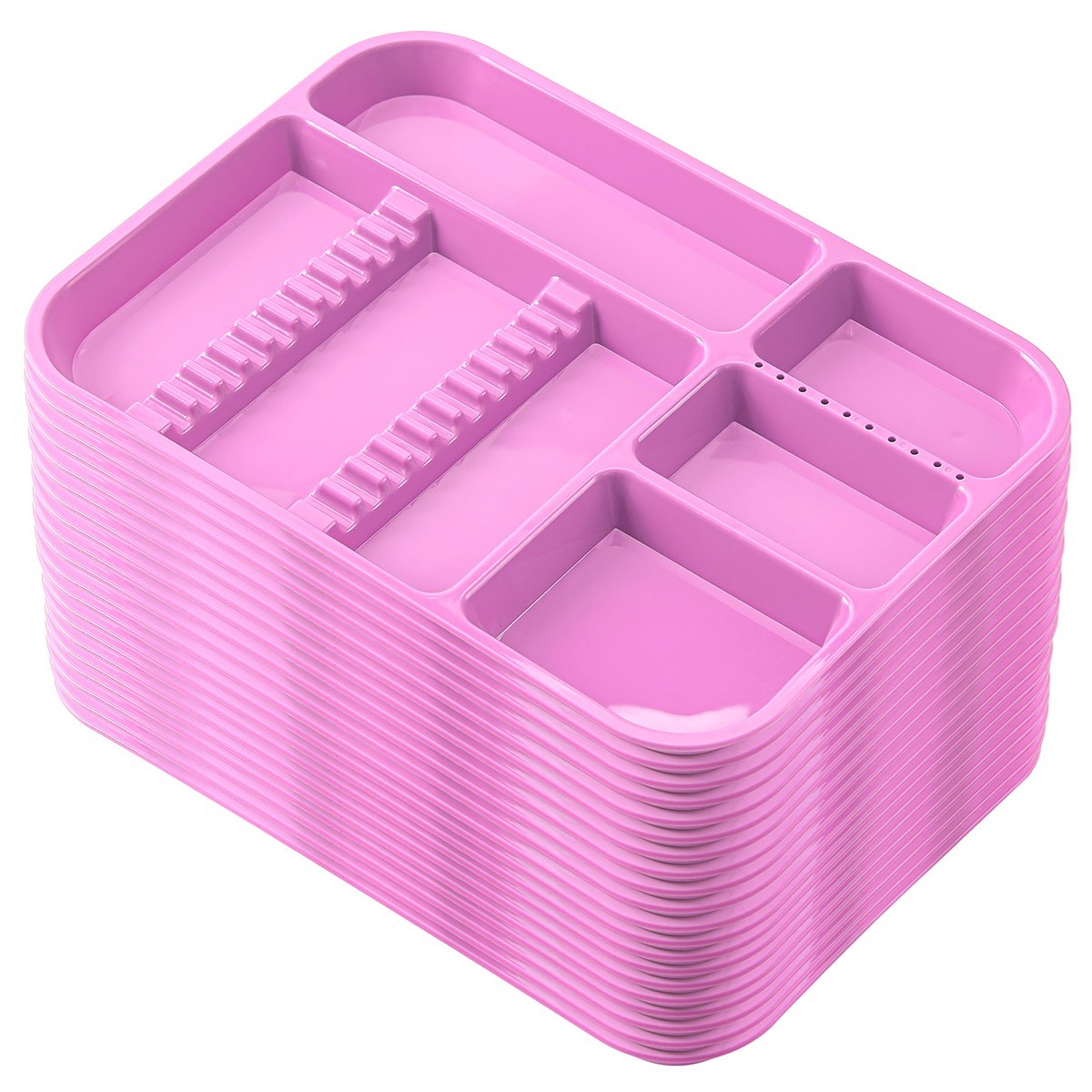 Dental Instrument Divided Tray Autoclavable Plastic Multi-Compartment Sterile