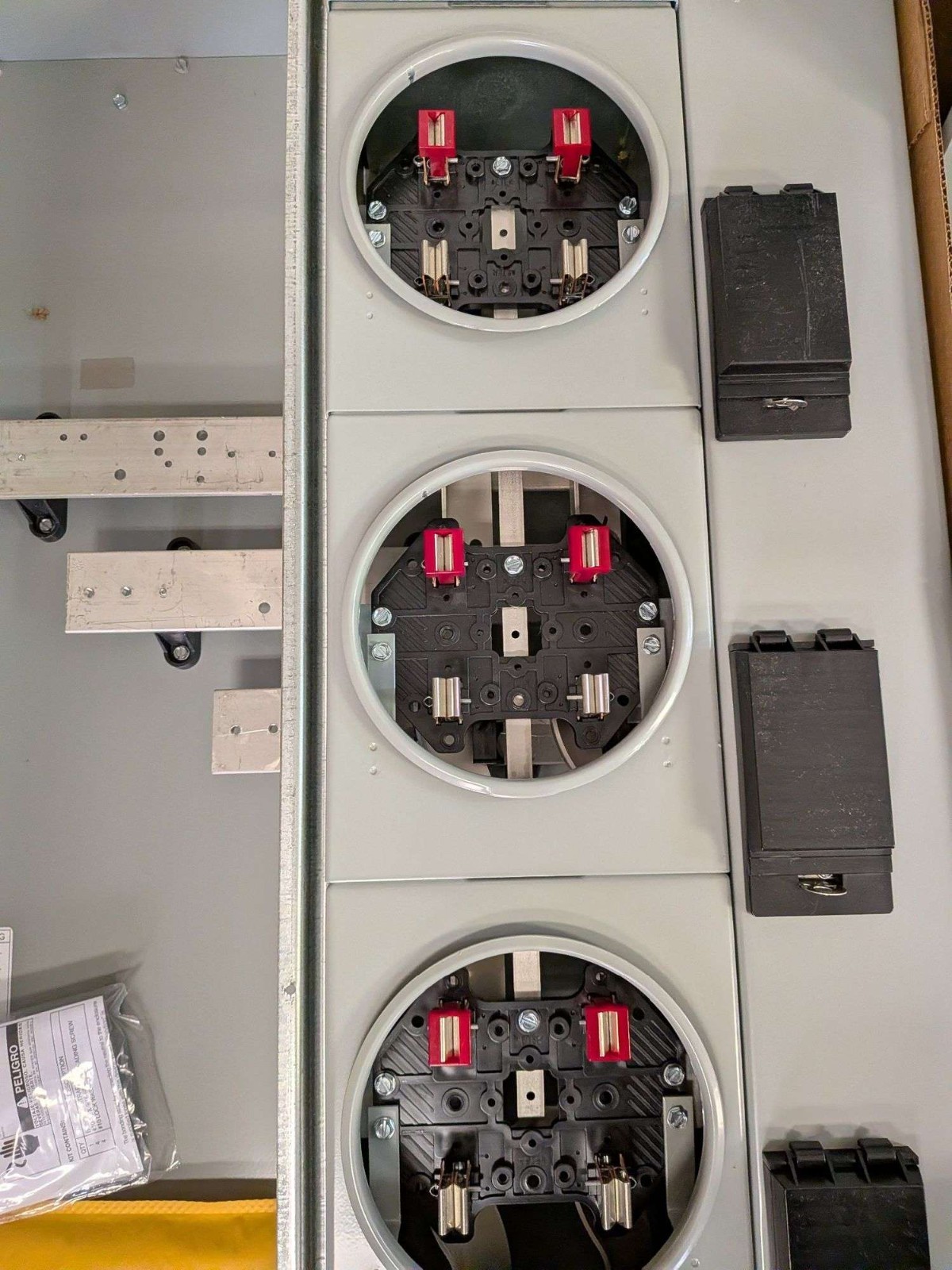 EATON METER STACK PACK 1MP3124R 400 AMP 120V240V 3R 125 AMP 3 BASE SOCKETS
