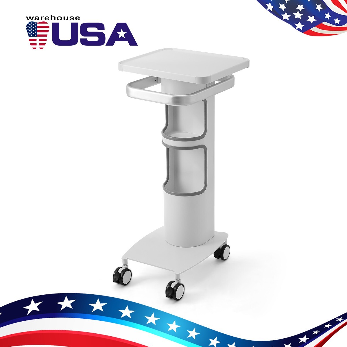 Dental Mobile Implant Endo Utility Cart Storage Cabinet Drawers /3 Layer Trolley