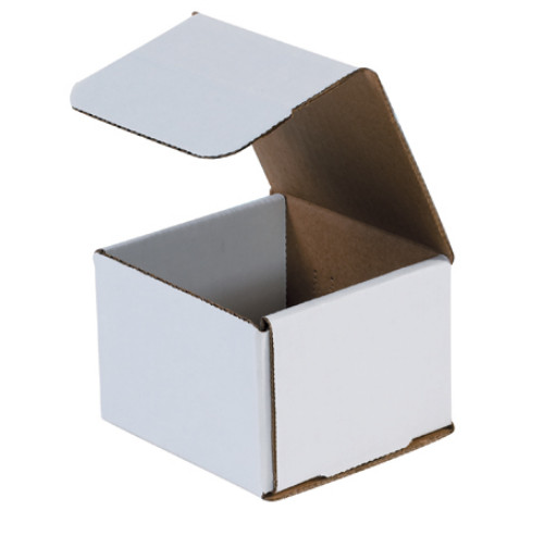 1-250 CHOOSE QUANTITY 4x4x3 Corrugated White Mailers Packing Boxes 4″ x 4″ x 3″