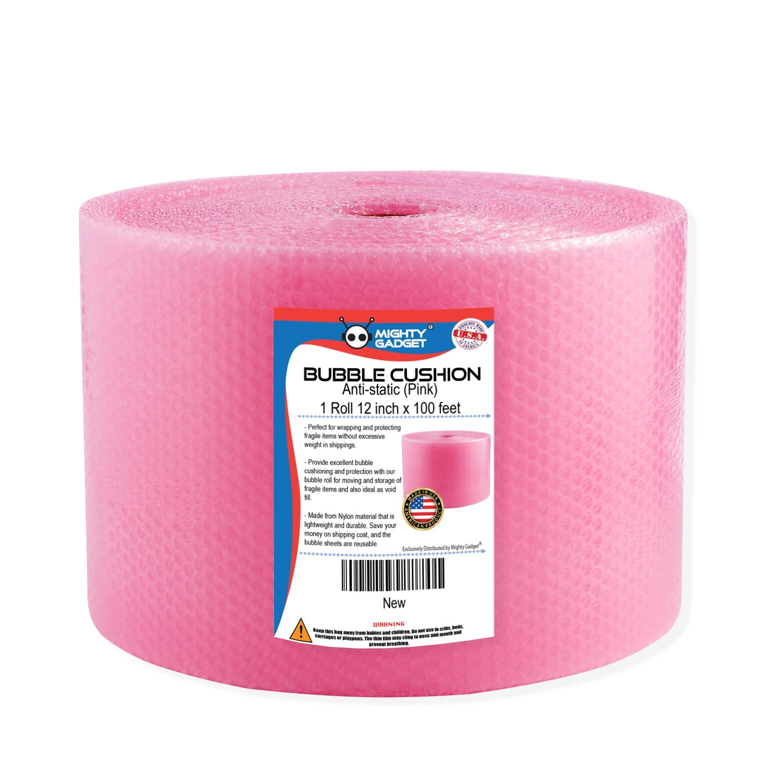 Small Bubble Cushioning Wrap Anti-Static Roll 100 ft x 12” Wide