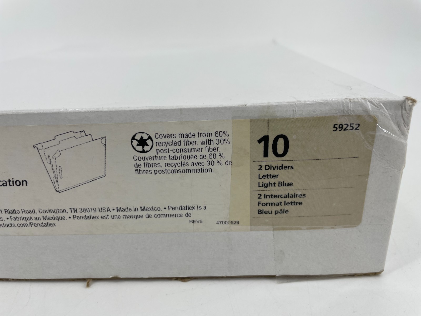 NEW Box of 10 Hanging Classification Folder Letter Size 8.50″ X 11″ 2″ Expansion