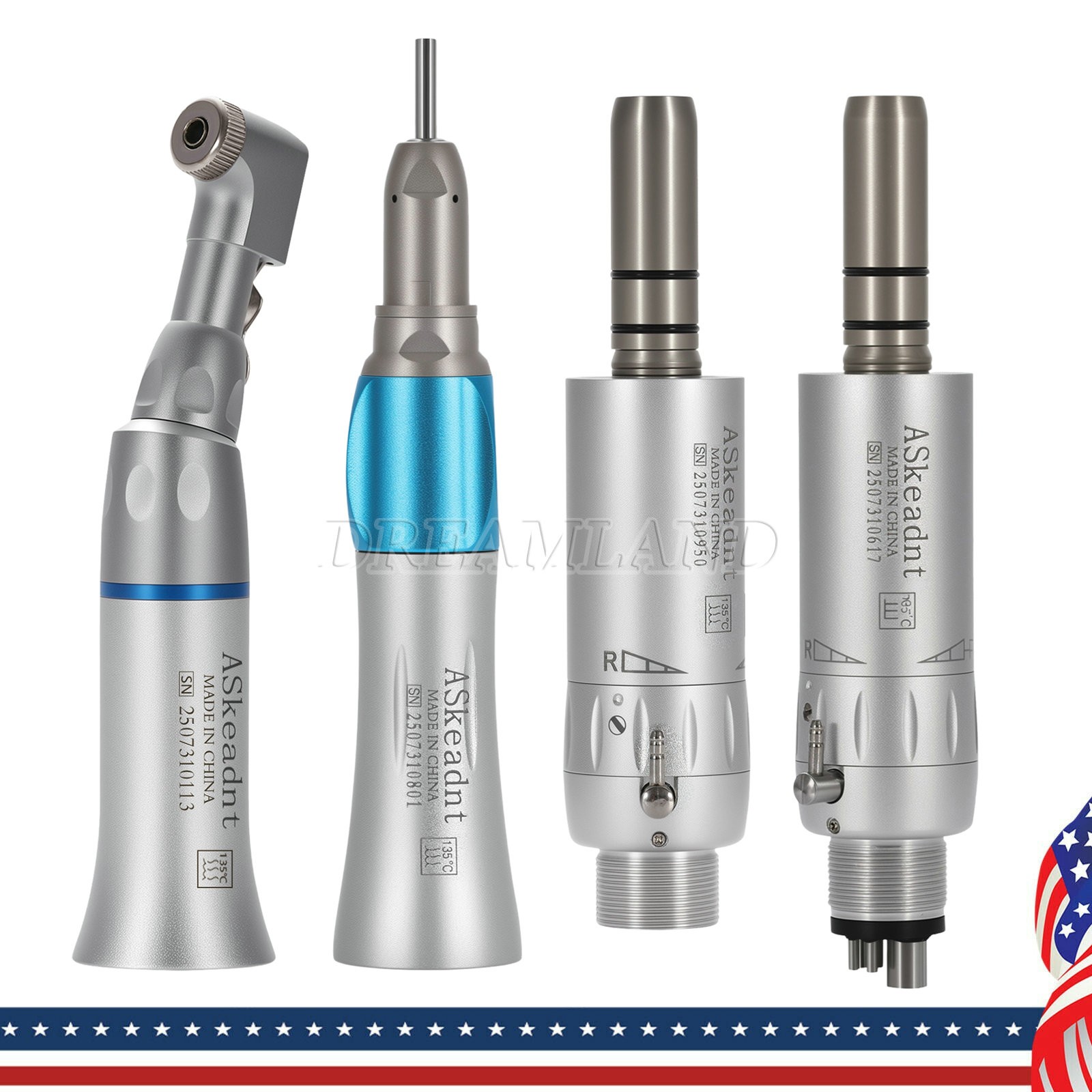 NSK Style Dental Slow Low Speed Handpiece Straight Contra Angle Air Motor 4/2H