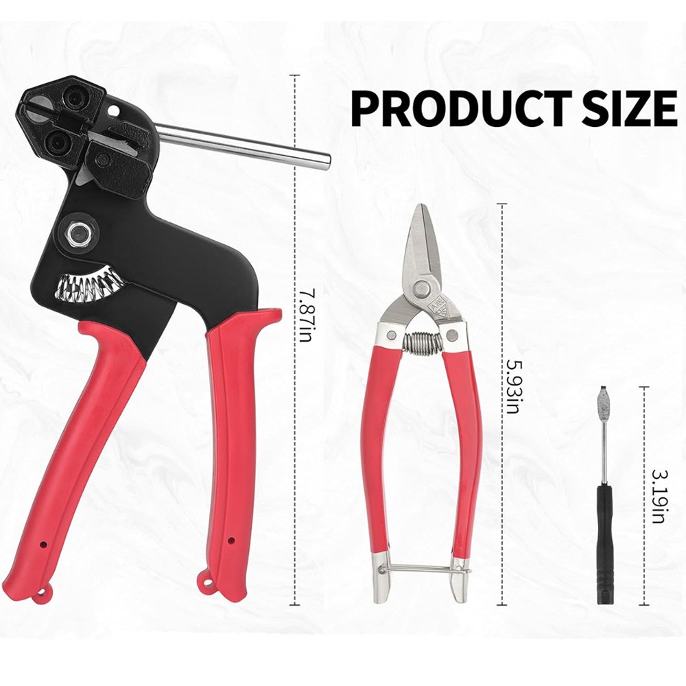 Metal Zip Ties Tool, Stainless Steel Zip Ties Gun Kit,Heavy Duty Outdoor Fasten