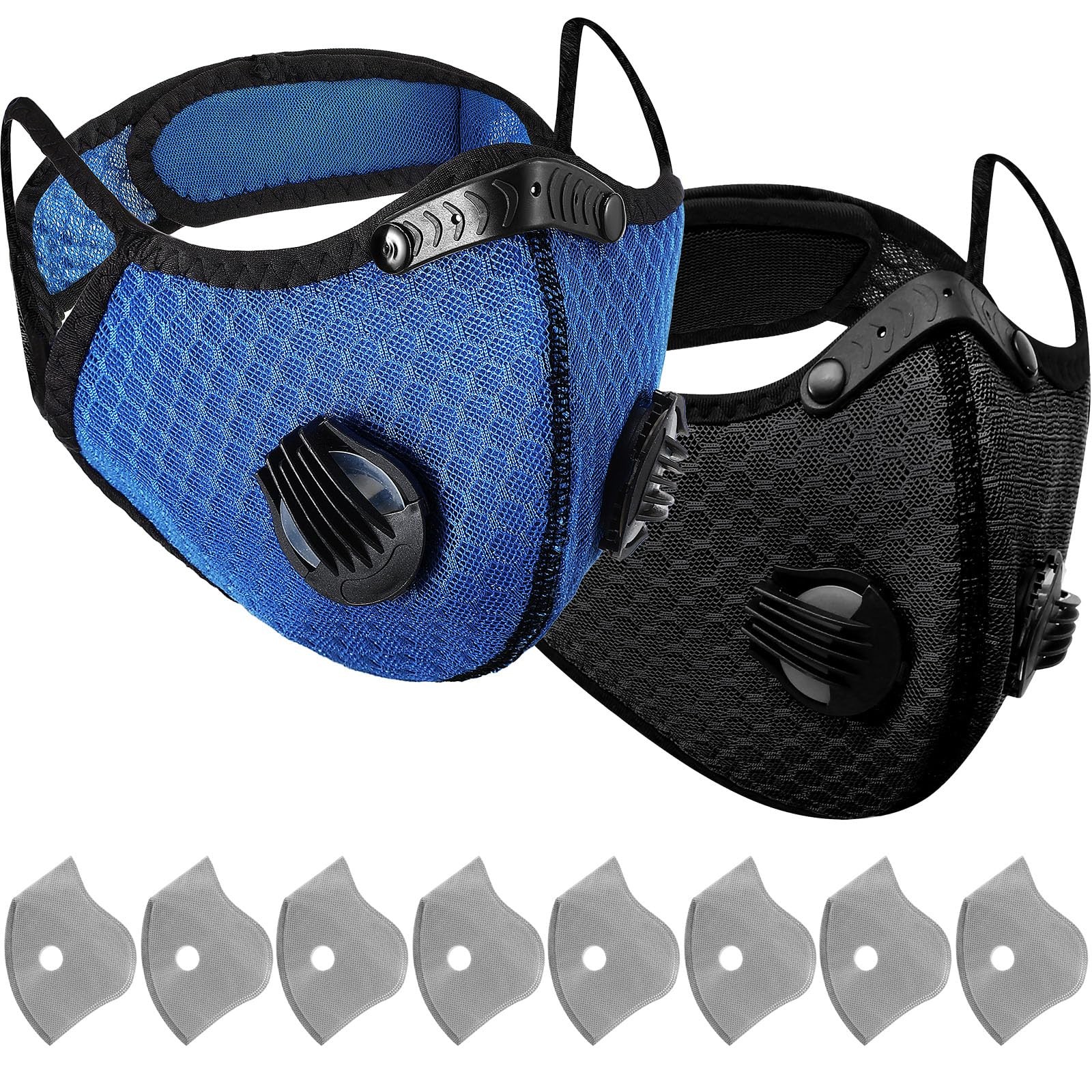 2 Pcs Dust Reusable Respirator with Activated Carbon for Woodworking Mowing D…