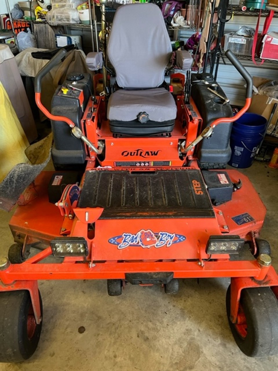 Forklift & Tractor Suspension Seat with Adjustable Armrest Made in Black Endura.