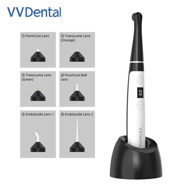 Dental Wireless Cordless LED Curing Light 1 Second Resin Cure Lamp 2 Mode 2500mw