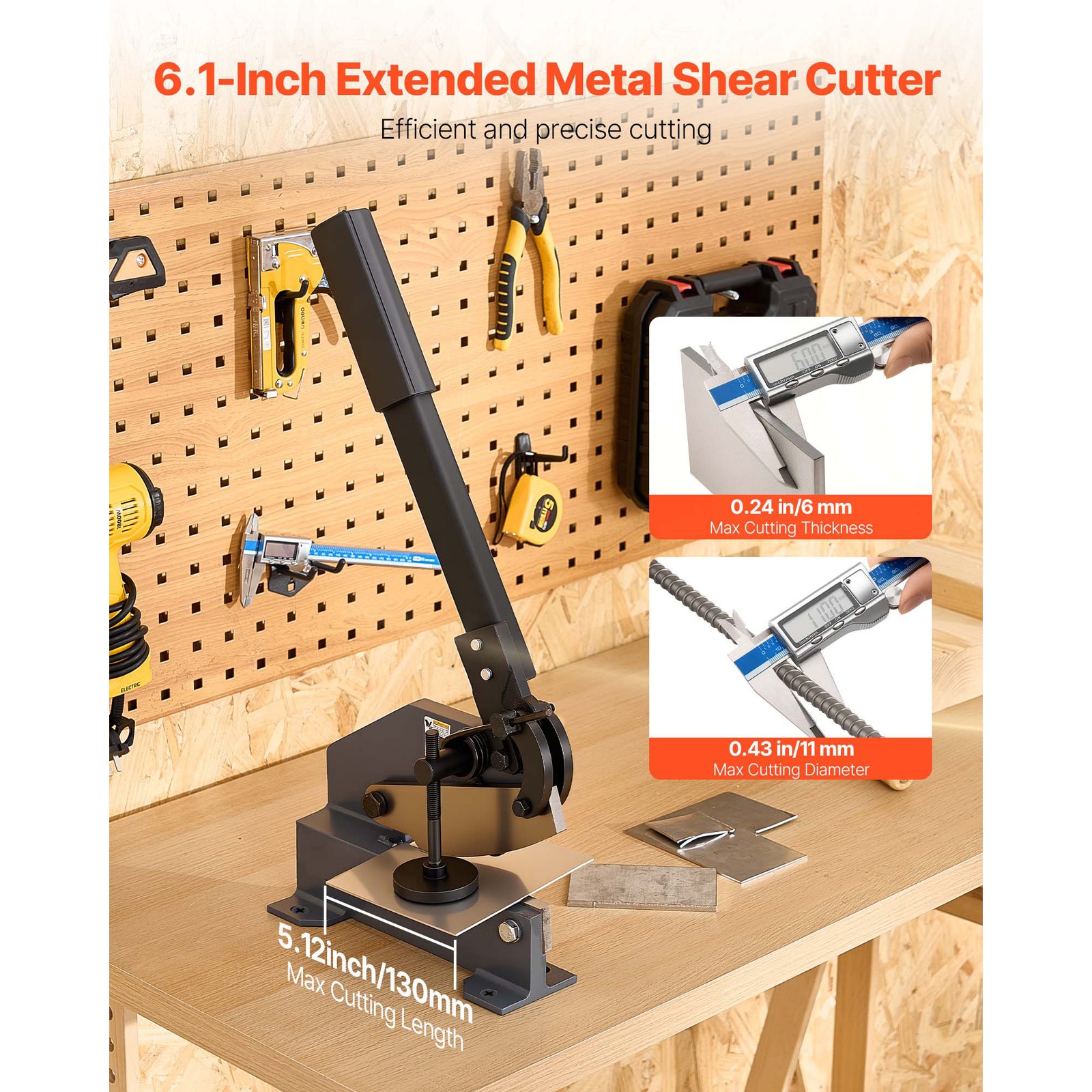 Uimoso 6 in Manual Sheet Metal Shear Hand Plate Cutter for Q235 Processing