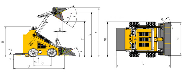 MMS 2025 Free Shiping Crawler Mini Skid Steer Loader with EPA 23HP Engine in USA