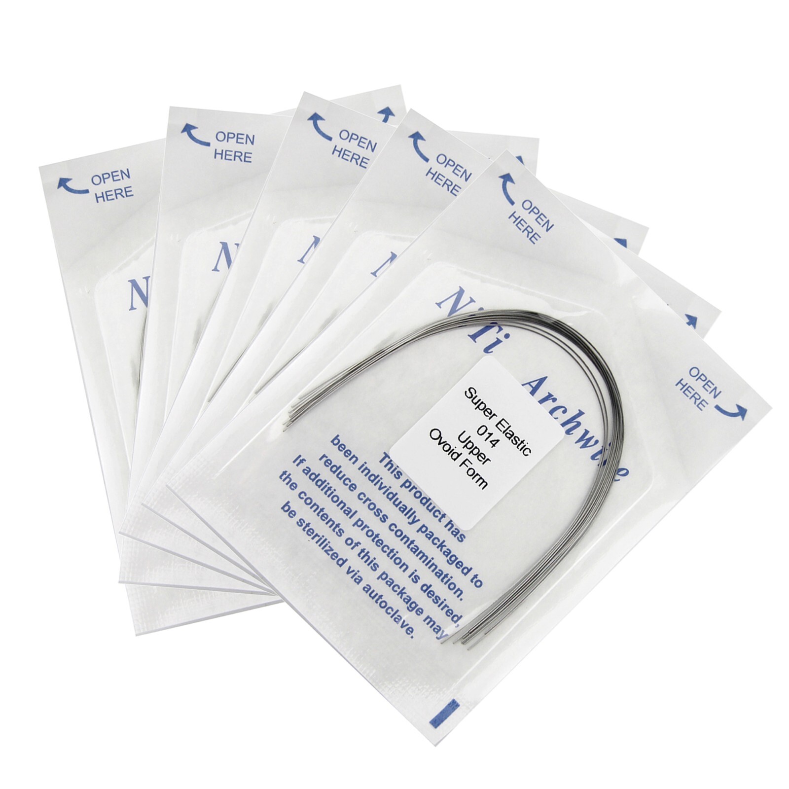 100pcs Dental Orthodontic Arch Wire Niti Stainless Steel Round Rectangular Ovoid