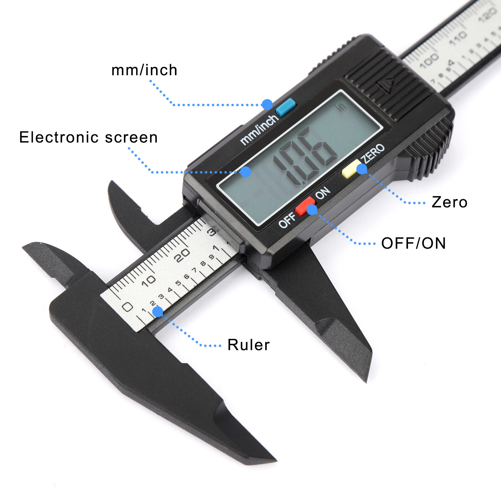 6″ Micrometer Digital Measuring Tool Caliper Vernier Gauge Metric 150mm 6-inch