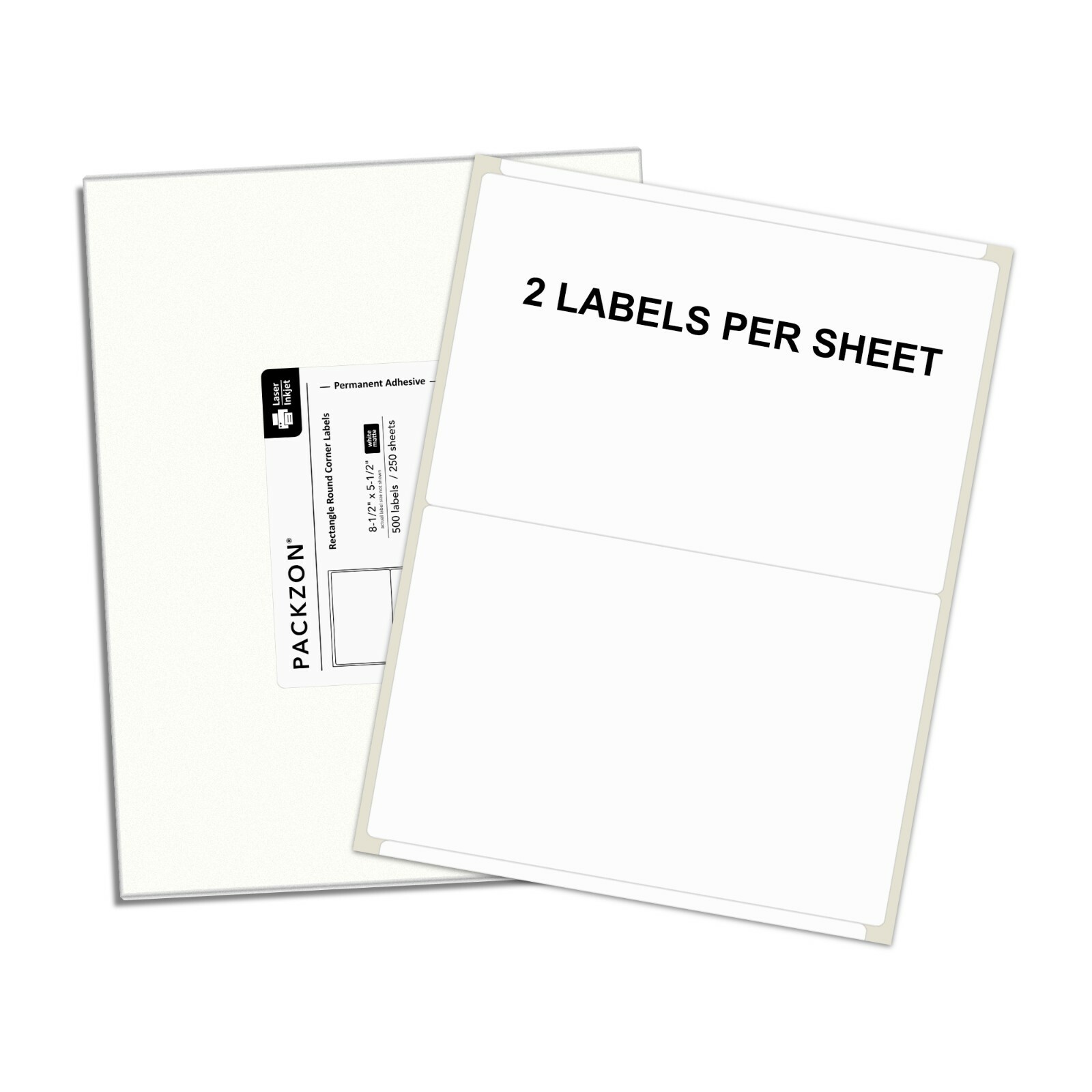 Shipping Labels Half Sheet 8.5×5.5 Round Corner for Laser & Inkjet Printers 1000