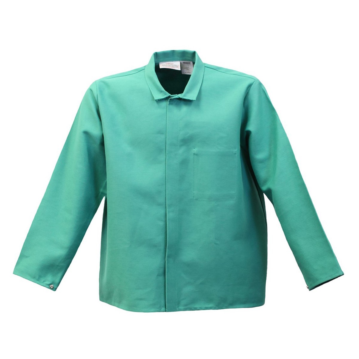 Lightweight 30″ Green Flame Retardant Cotton Welding Jacket VELCROE Front XLARGE