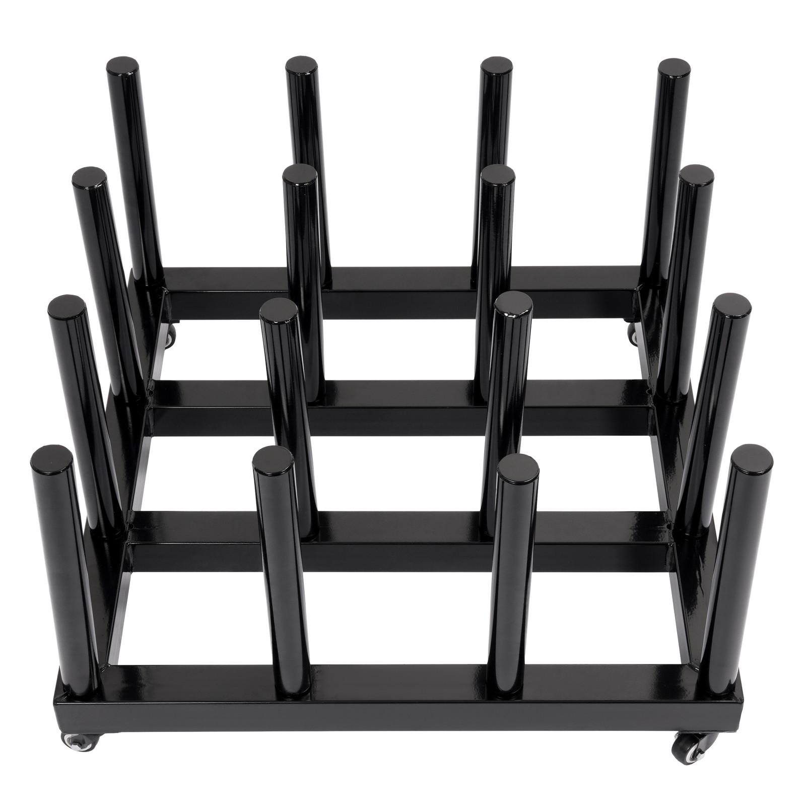 1200LBS Vinyl Cart Mobile Media Rack w/ Casters 16 Rolls Digital Media Storage