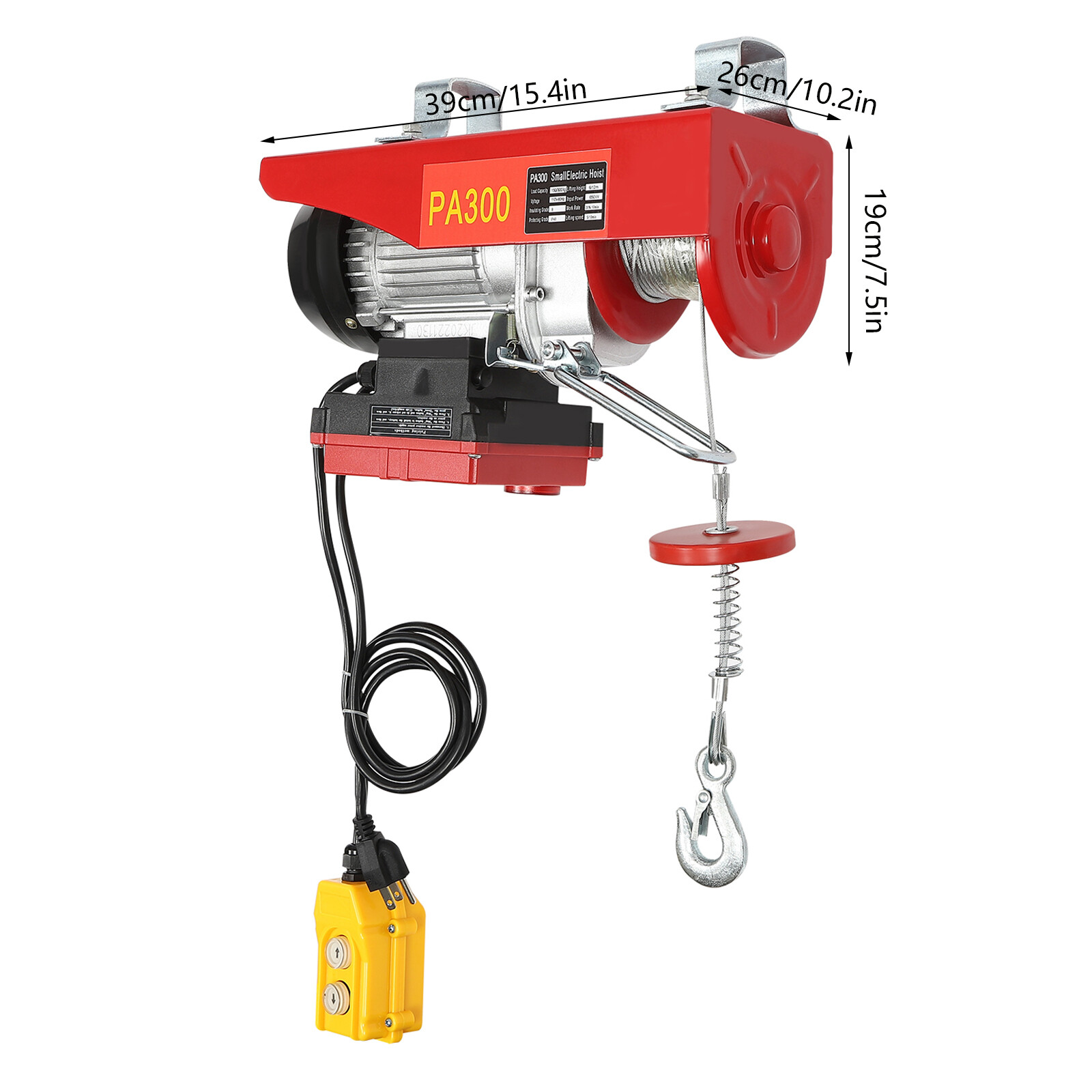 2-In-1 Electric Hoist Warehouses Single/Double Slings 660lbs Electric Lift Winch