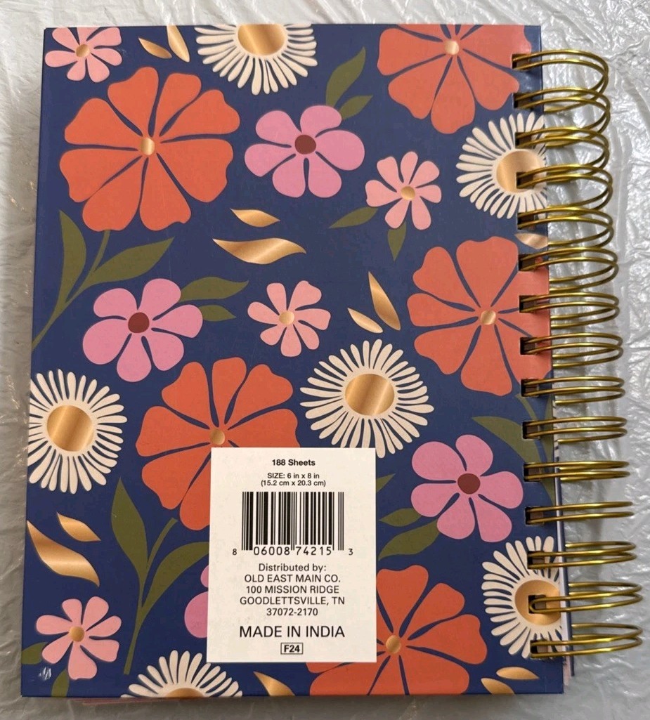2025 Daily Planner Live In Full Bloom Clean New Pages FREE SHIPPING