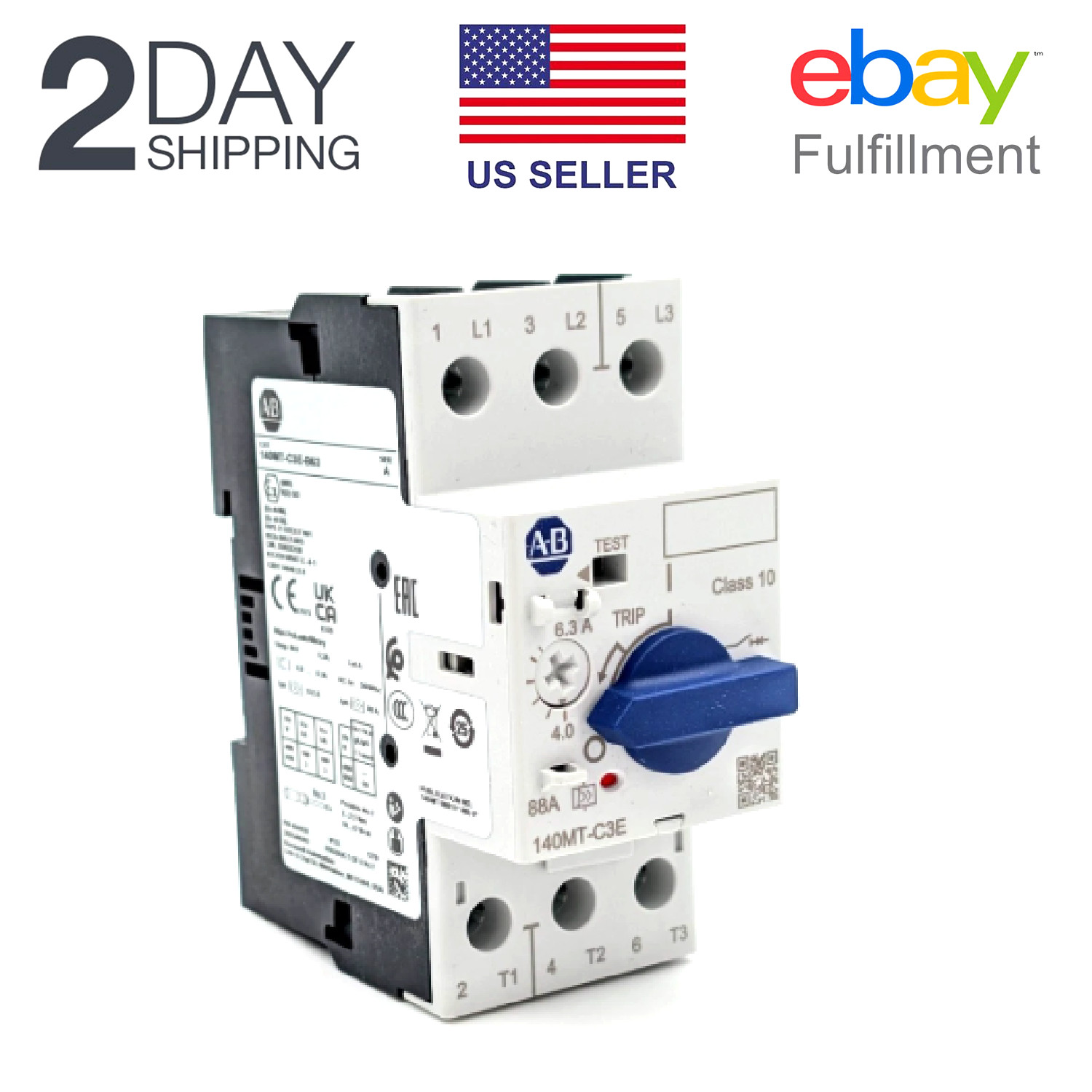 Allen-Bradley 140MT-C3E-B63 Motor Protection Circuit Breaker New in Box US STOCK