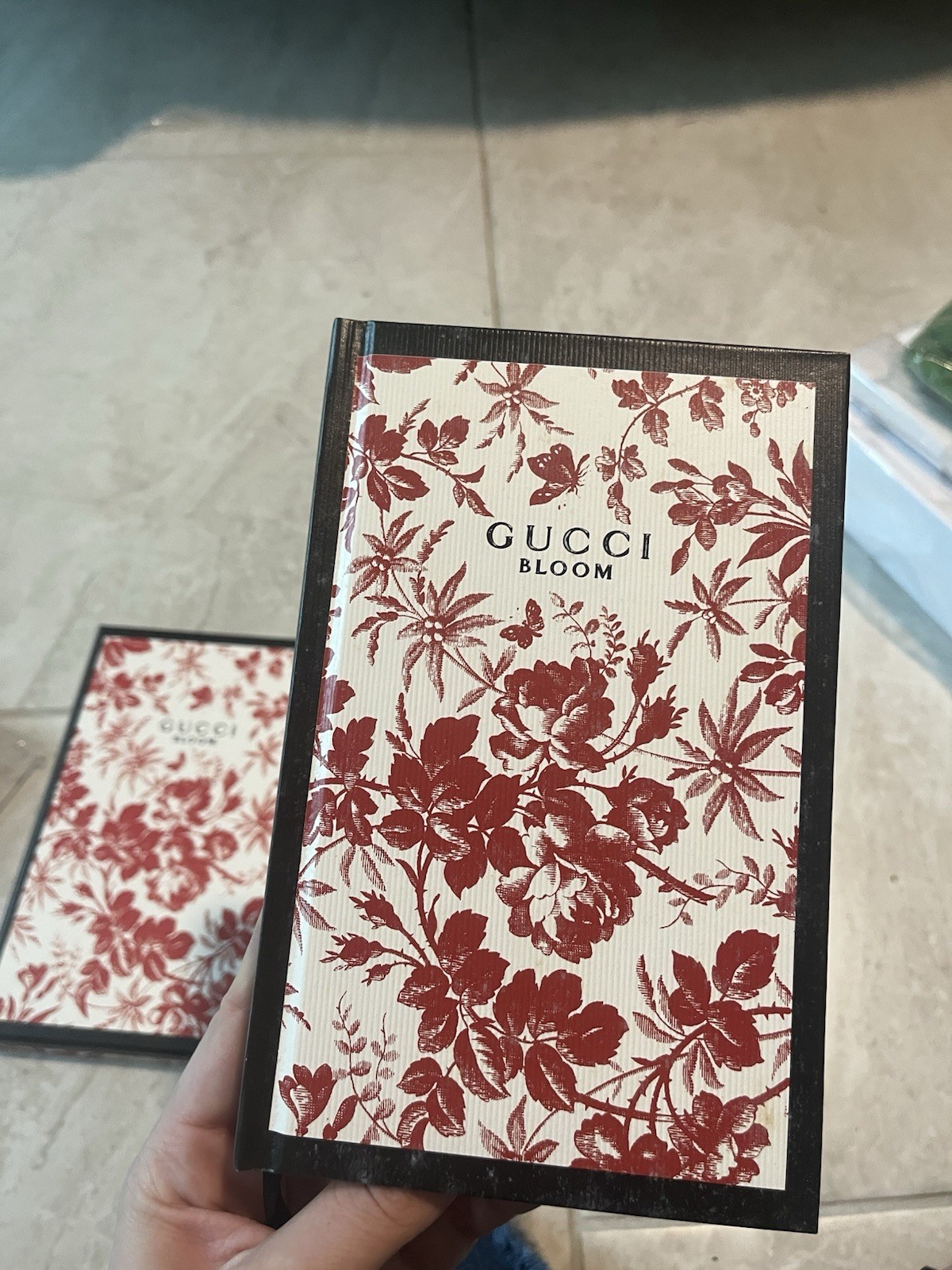 Gucci Red Bloom Blank Journal Notebook In Box Brand New