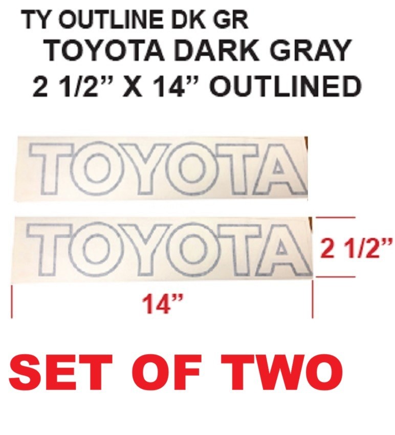 TOYOTA FORKLIFT DECALS SET OF 2 VINYL DECAL FOR MAST AREA DARK GREY