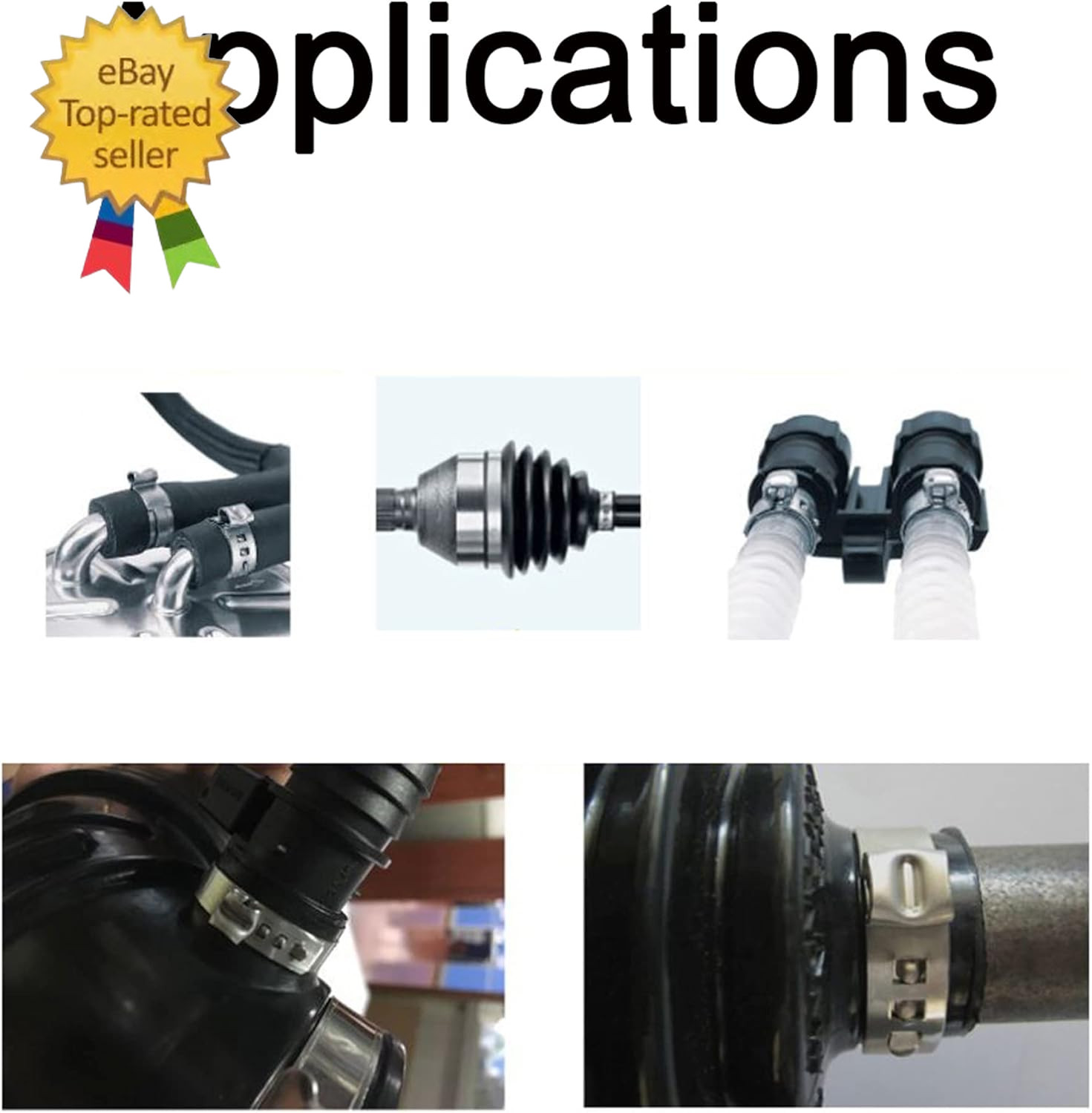 Single Ear Hose Clamps, Oetiker Clamps, 92Pcs(6.0Mm-22.6Mm) Crimp Pipe Clamps As