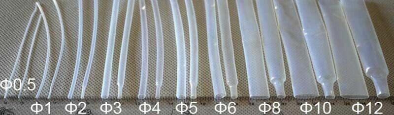 0.5mm-15mm 1.7:1 Transparent Clear PTFE Heat Shrink Tube Tubing Wire Sleeving