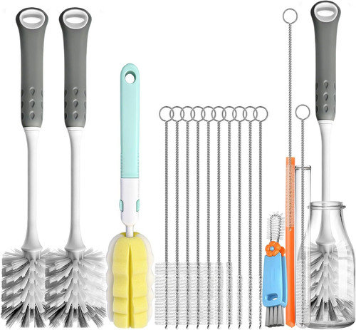 14Pcs Bottle Brush Cleaner Set, Long Handle Brushes, Multicolored