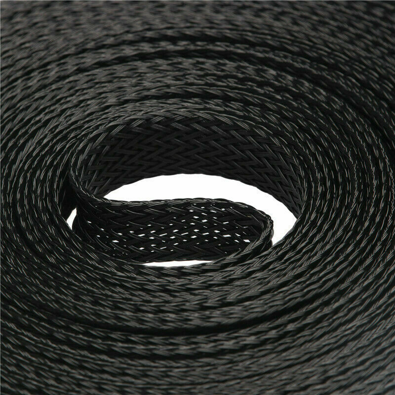 10/5M Black Expandable Wire Cable Sleeving Sheathing Braided Loom Tubing