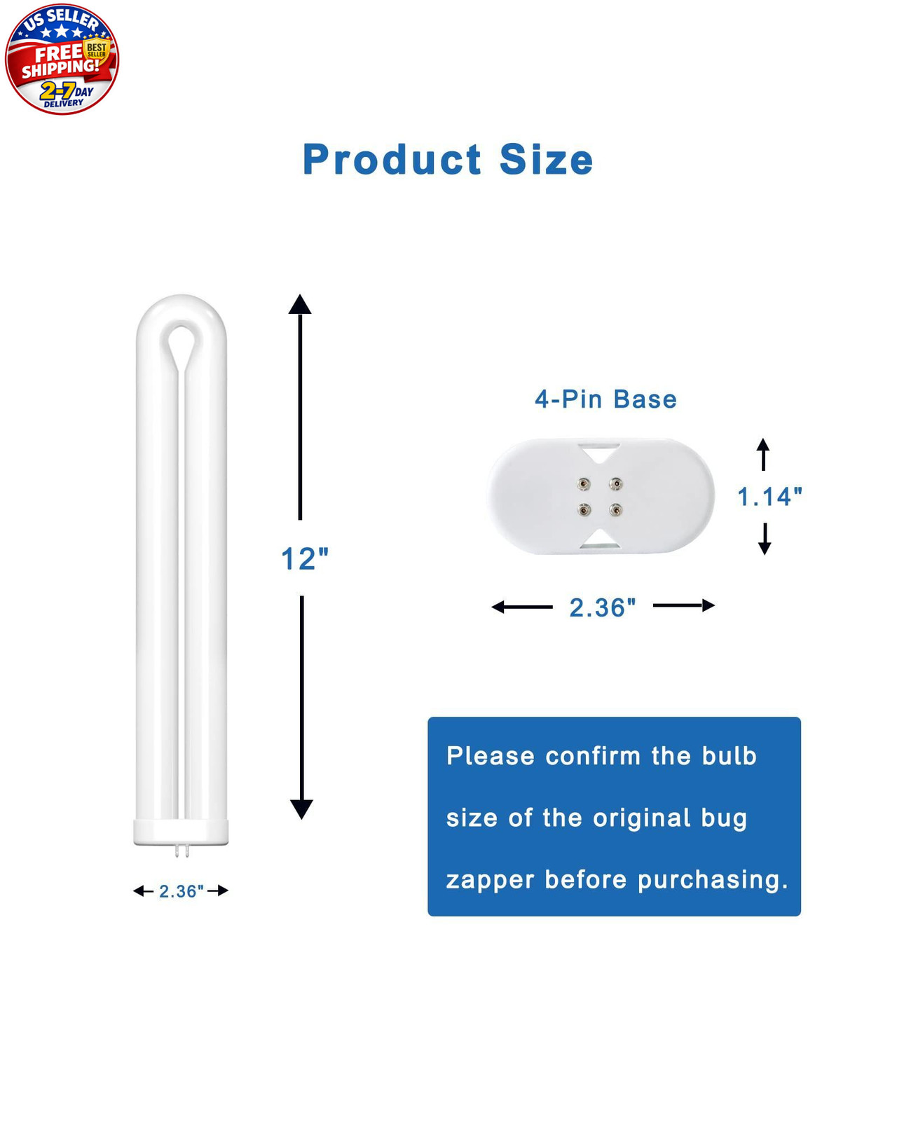 BF150 Replacement Bulb Compatible with Flowtron BK-80D, MC9000, FC7600 white