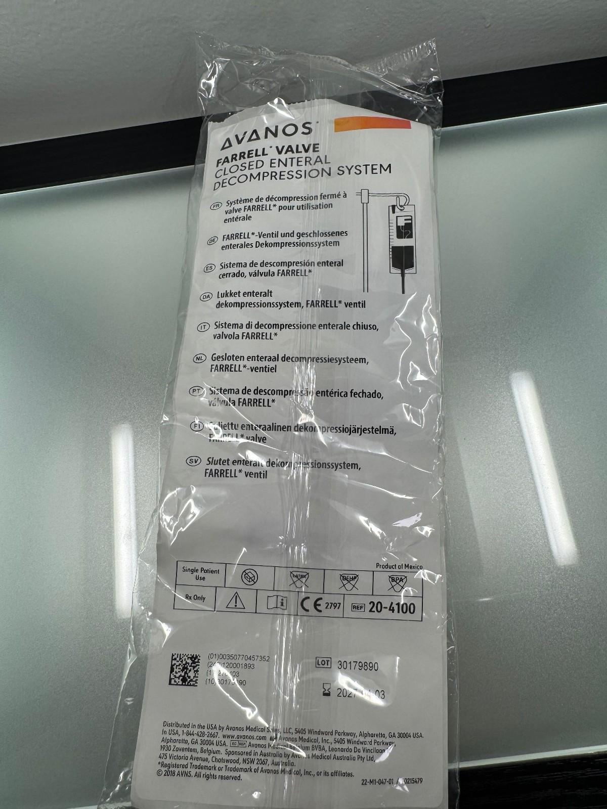 Avanos Single-Use Medical Tubing Valve Set Sealed 400mL
