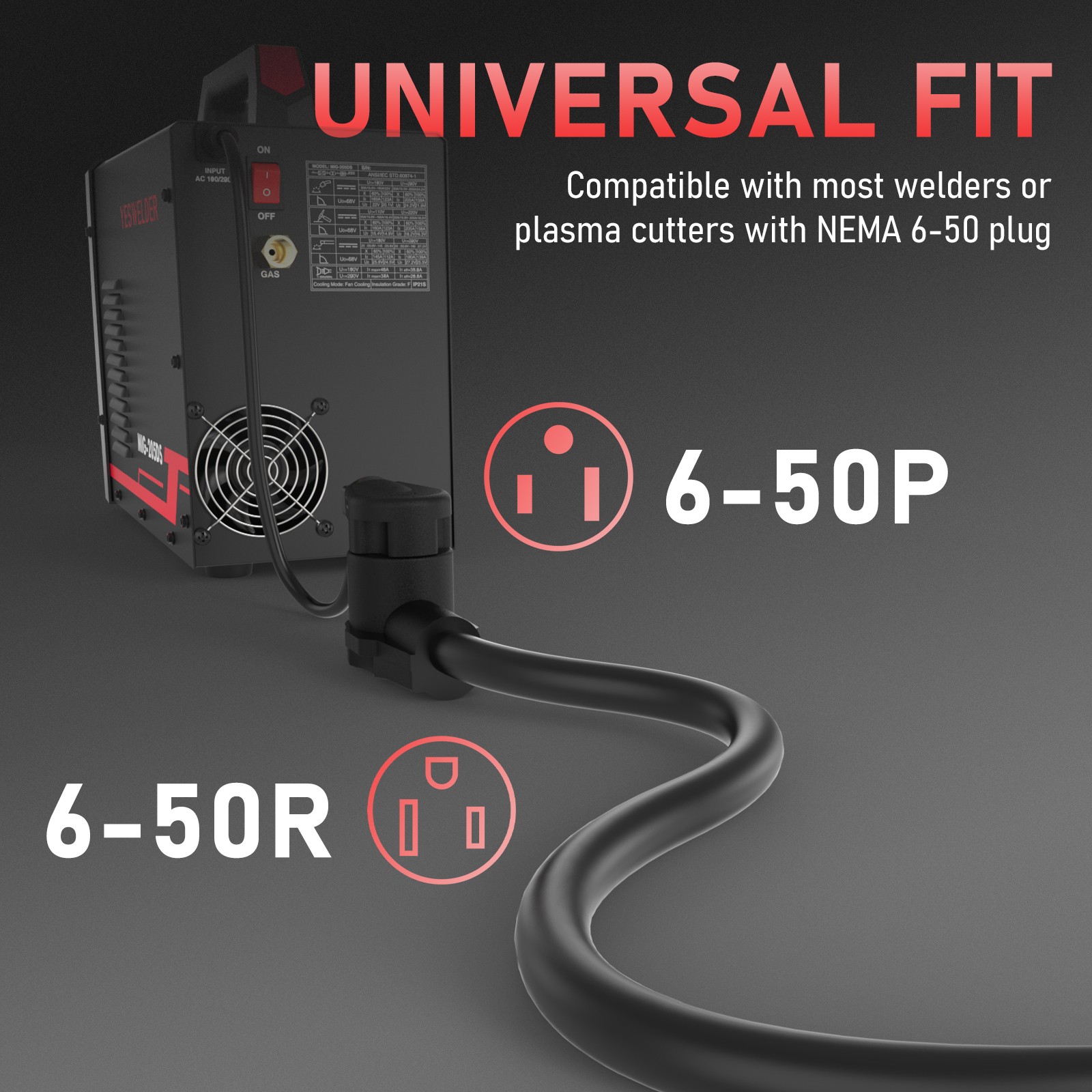 20ft/40ft/45ft/50ft 250 Volt Welder Extension Cord 10 AWG Power Extension